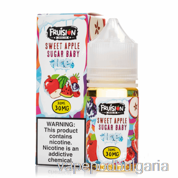 Vape Bulgaria Iced Sweet Apple Sugar Baby - Fruision Salts - 30ml 30mg